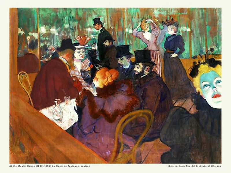 Poster / Leinwandbild - Henri De Toulouse–Lautrec: Im Moulin Rouge günstig online kaufen