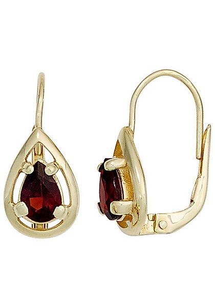 JOBO Paar Ohrhänger, Tropfen 333 Gold mit Granat günstig online kaufen