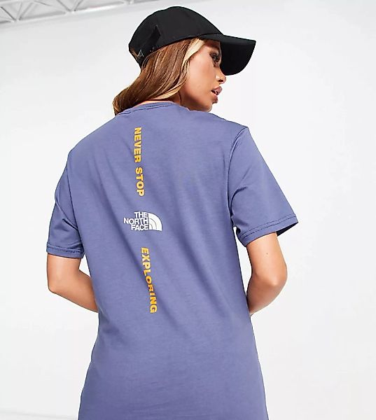 The North Face – Vertical – T-Shirt in Blau, exklusiv bei ASOS-Marineblau günstig online kaufen