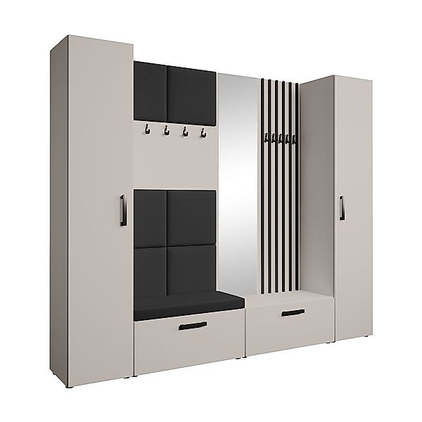 Beautysofa Garderobenschrank mit gepolsterten Paneelen und günstig online kaufen