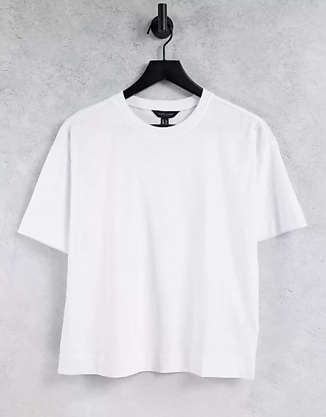 New Look – Weißes, übergroßes T-Shirt günstig online kaufen