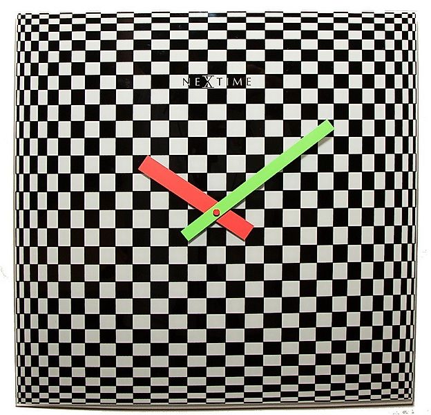 NEXTIME Wanduhr Wanduhr Designeruhr Glasuhr Uhr Modern Viktor 43x43cm Schwa günstig online kaufen