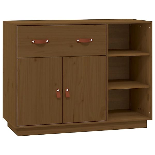 vidaXL Sideboard Honigbraun 98,5x40x75 cm Massivholz Kiefer 820140 günstig online kaufen