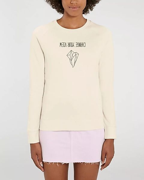 Bio Damen Rundhals Sweatshirt "Feel - Change Your View" - In 7 Farben günstig online kaufen