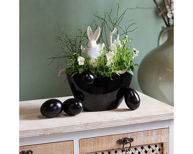 Viana Blumentopf Dekorative Pflanzschale Oval Hoch Ideal für Gestecke Tisch günstig online kaufen