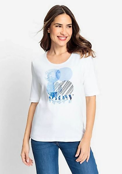 Olsen Rundhalsshirt aus reiner Baumwolle günstig online kaufen