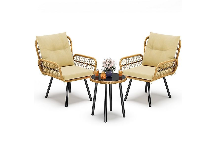 Bealife Balkonset Gartenlounge-Set, (3-tlg), 1 Tisch und 2 Stühle günstig online kaufen