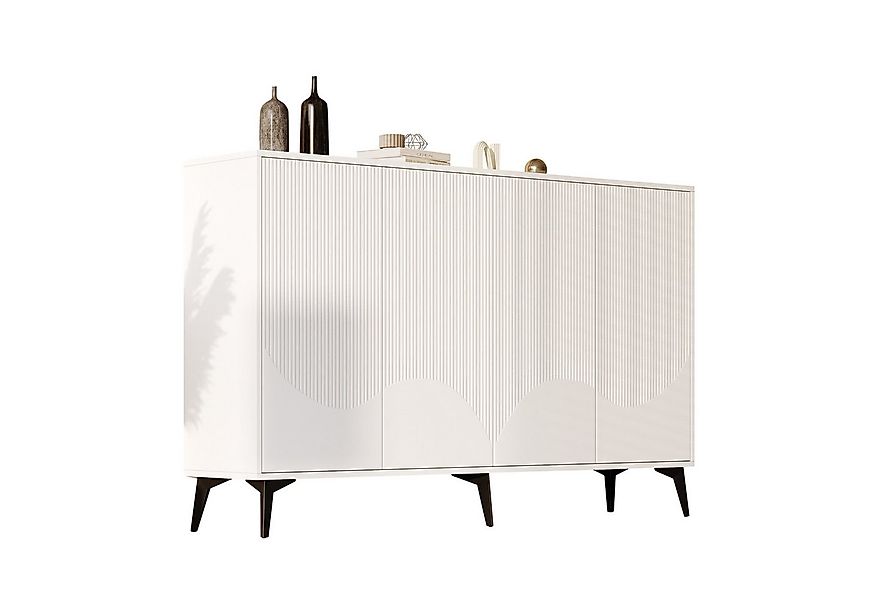 Merax Sideboard mit verstellbaren Einlegeböden (160x35x100 cm, Wohnzimmersc günstig online kaufen