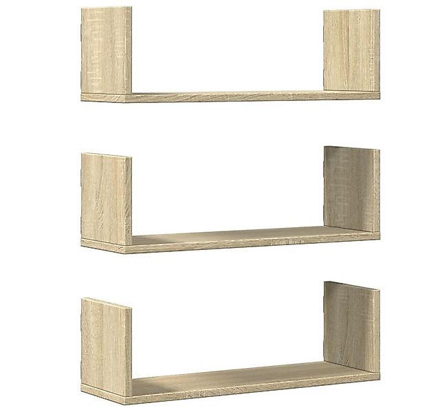 vidaXL Regal Wandregale 3 Stk. Sonoma-Eiche 58x18x18 cm Holzwerkstoff, 1-tl günstig online kaufen