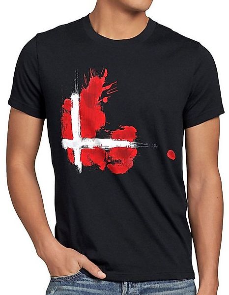 style3 T-Shirt Flagge Dänemark Fußball Sport Denmark WM EM Fahne günstig online kaufen