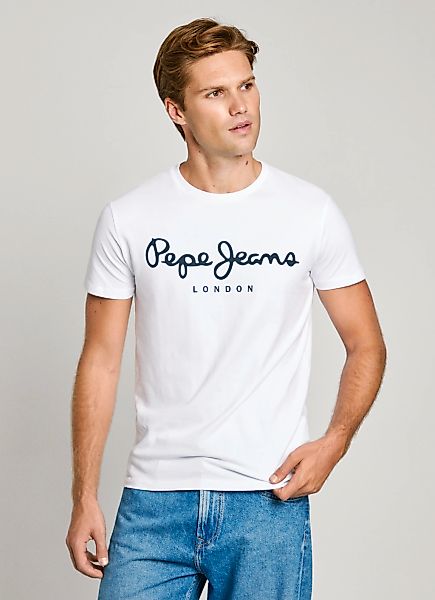 Pepe Jeans T-Shirt mit Markenprint vorne günstig online kaufen