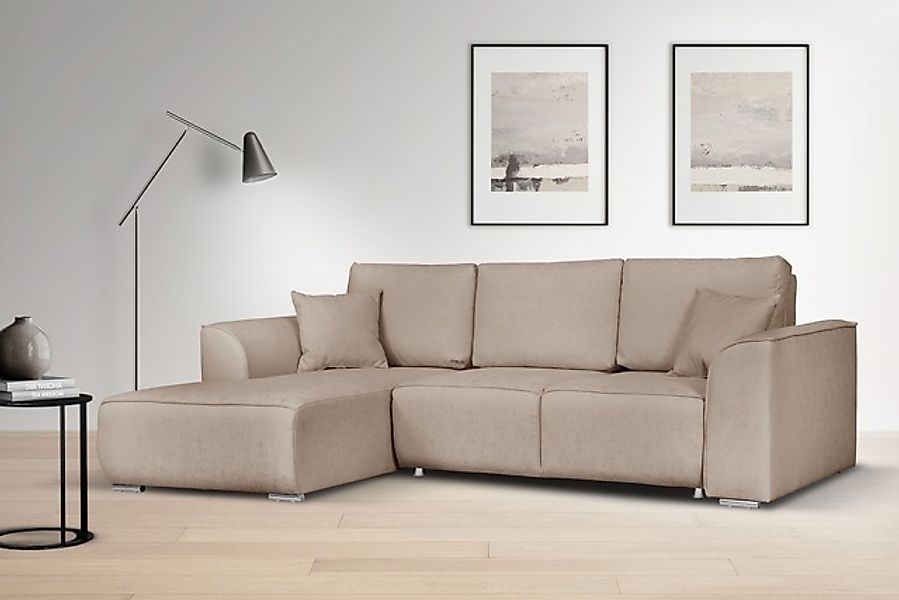INOSIGN Ecksofa »BEATRICE optionale Schlafsofa mit Bettkasten, B/T/H: 265/1 günstig online kaufen