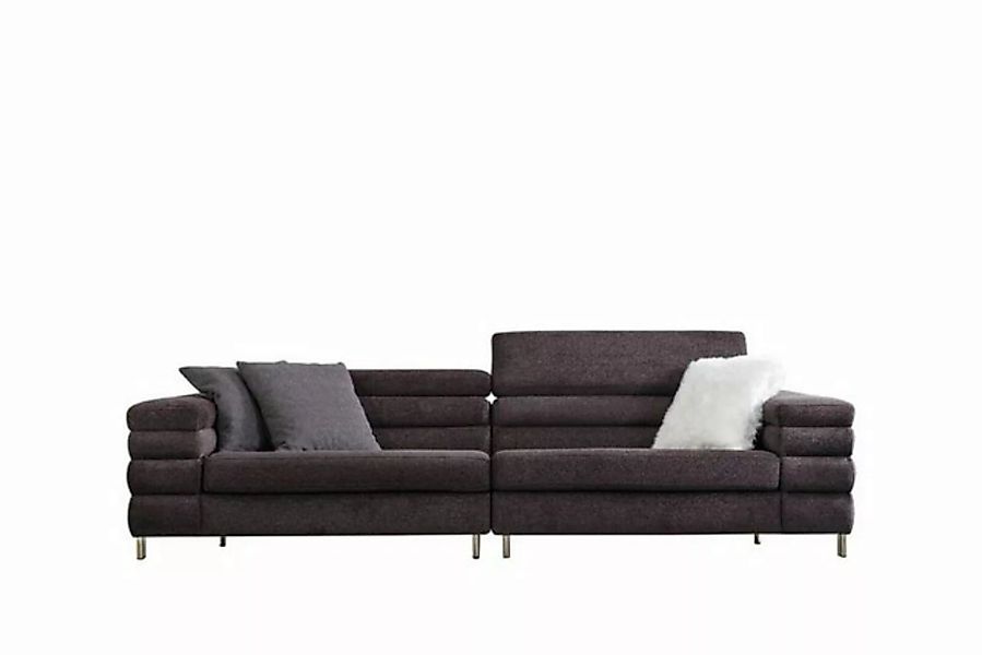 JVmoebel 4-Sitzer Wohnzimmer Polstersofas Designer 4-Sitzer Couch Grau Vier günstig online kaufen