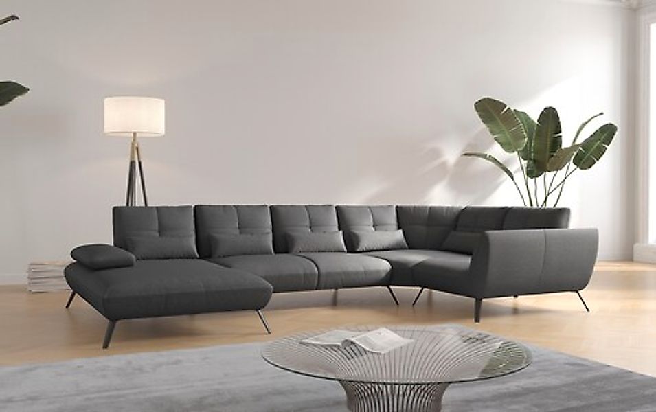 OTTO home Wohnlandschaft »Mikado U-Form« inkl. Sitztiefenverstellung und Ar günstig online kaufen