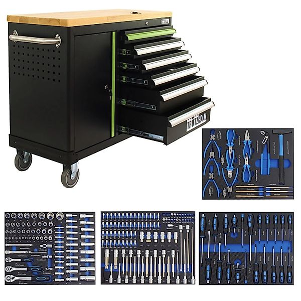 TRUTZHOLM Werkstattwagen Deluxe 6 Schubladen Mit Tür 219 Teile Bestückt Ant günstig online kaufen