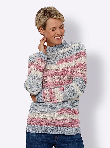 Sieh an! Strickpullover Stehkragenpullover günstig online kaufen