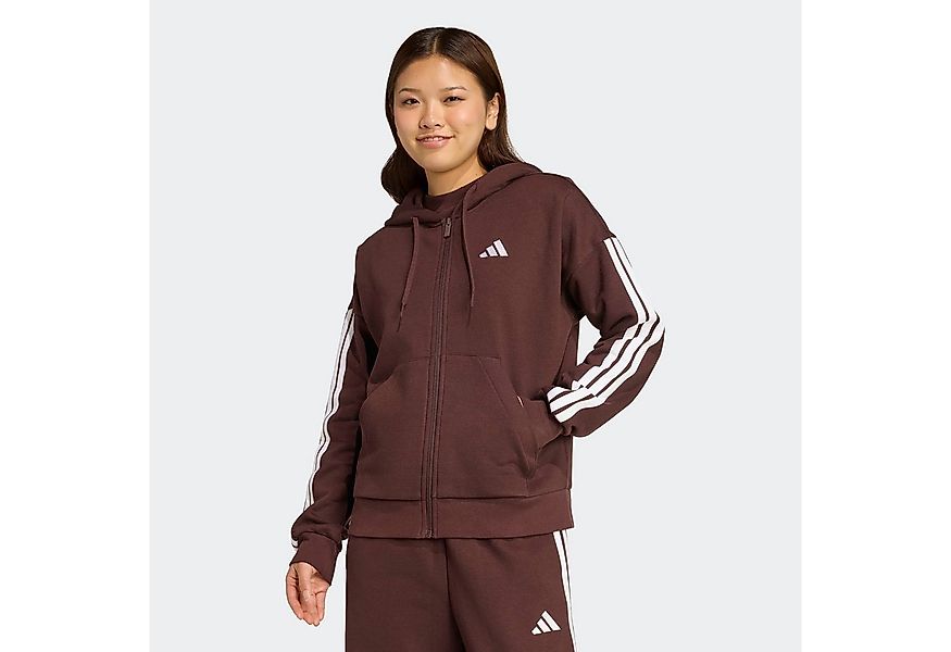 adidas Sportswear Kapuzensweatshirt ESSENTIALS 3-STREIFEN FULL-ZIP FLEECE günstig online kaufen