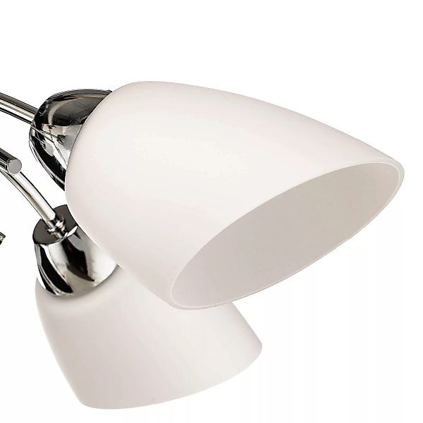 Deckenlampe Varietta mit Glasschirmen, chrom 5-fl. günstig online kaufen