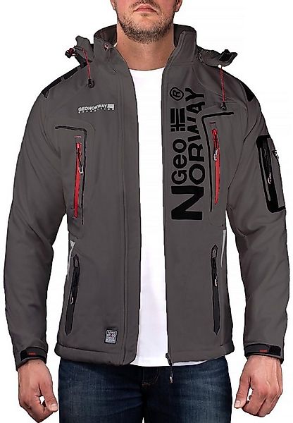 Geo Norway Softshelljacke Herren Regular Fit Jacke batechno Dark Grey S mit günstig online kaufen