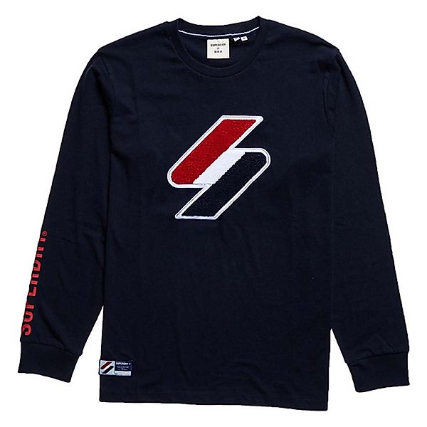 Superdry Code Logo Che Langarm-t-shirt M Deep Navy günstig online kaufen