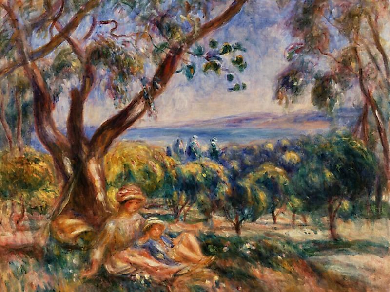 Poster / Leinwandbild - Pierre-auguste Renoir: Landschaft Mit Figuren Bei C günstig online kaufen
