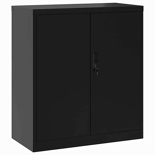 furnicato Aktenschrank Schwarz 79x40x90 cm Stahl (1-St) günstig online kaufen