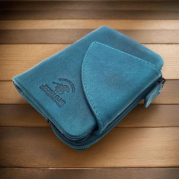 JOCKEY CLUB Mini Geldbörse kleines echt Leder Portemonnaie, Geldbeutel mit günstig online kaufen