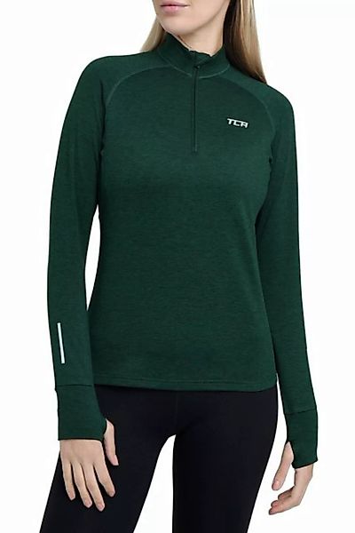 TCA Langarmshirt TCA Damen Winter Laufshirt mit Brustreißverschluss - Grün, günstig online kaufen