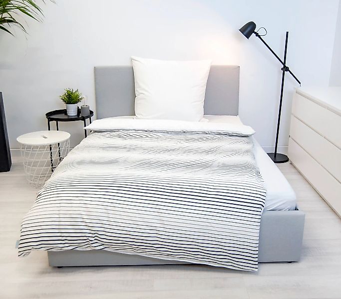Bench. Wendebettwäsche Bench, Renforcé, mit Schriftzug günstig online kaufen