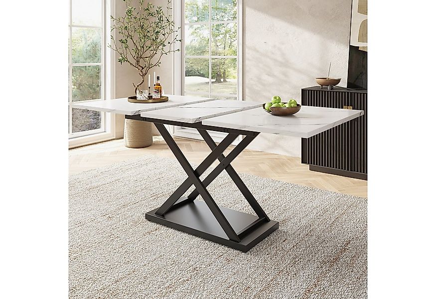 Flieks Esstisch (1-St., erweiterbar 120-160×80cm Tischplatte, für 4-8 Perso günstig online kaufen