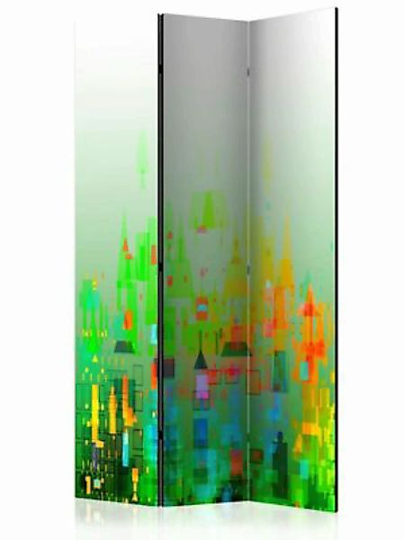 artgeist Paravent Abstract City [Room Dividers] grün-kombi Gr. 135 x 172 günstig online kaufen
