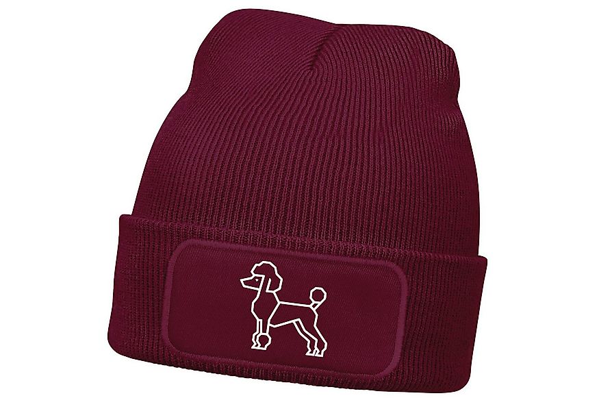 MoonWorks Strickmütze Herren Beanie Wintermütze Hund Pudel Polygon Design A günstig online kaufen