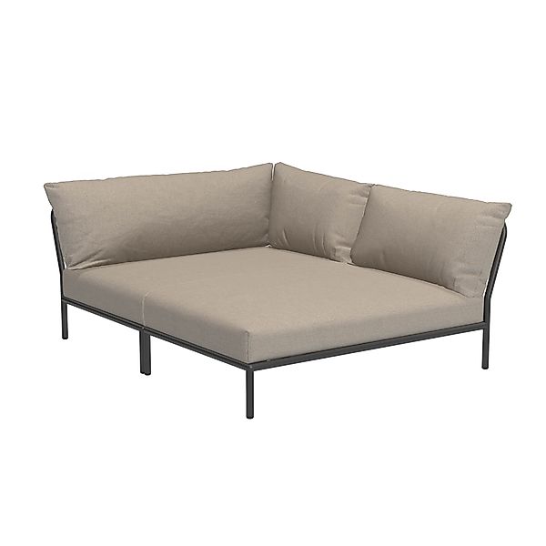 LEVEL2 Outdoor Eck-Sofa Lounge-Modul 5 Asche Dunkelgrau Rechts günstig online kaufen