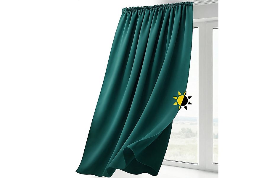 Beautex Verdunkelungsvorhang Verdunkelungsgardine Kräuselband Vorhang blick günstig online kaufen