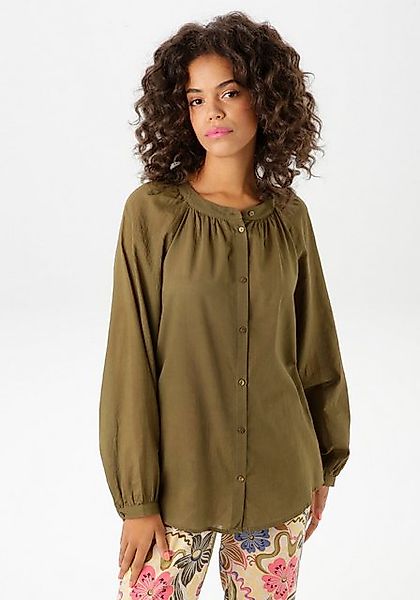 Aniston CASUAL Langarmbluse, aus strukturierter Baumwolle günstig online kaufen