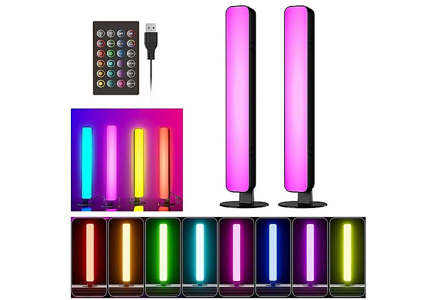MUPOO LED-Streifen RGB LED-Lichtleiste 1/2er,LED Stripe Dimmbare LED Lightb günstig online kaufen