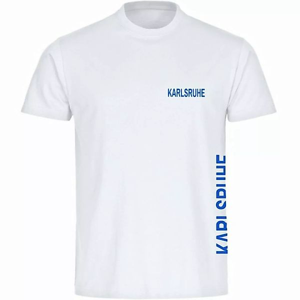 multifanshop T-Shirt Herren Karlsruhe - Brust & Seite - Männer günstig online kaufen