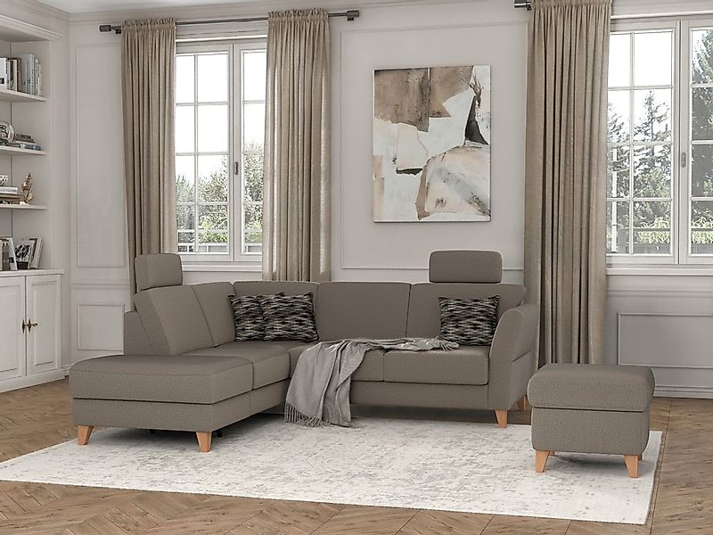 sit&more "Visby L-Form" Wahlweise mit Bettfunktion und Stauraum, frei im Ra günstig online kaufen