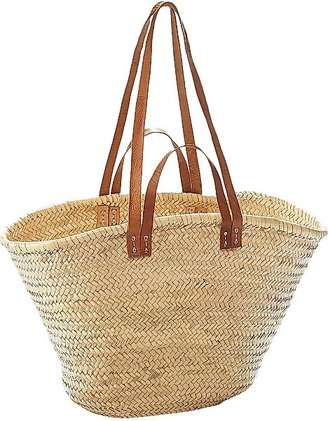 Kobolo Shopper Palmtasche Tasche - Ledergriffe und Lederhenkel (1 Tasche, 1 günstig online kaufen