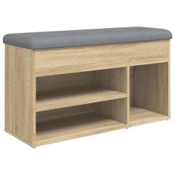 vidaXL Sitzbank Schuhbank Sonoma-Eiche 82x32x45,5 cm günstig online kaufen