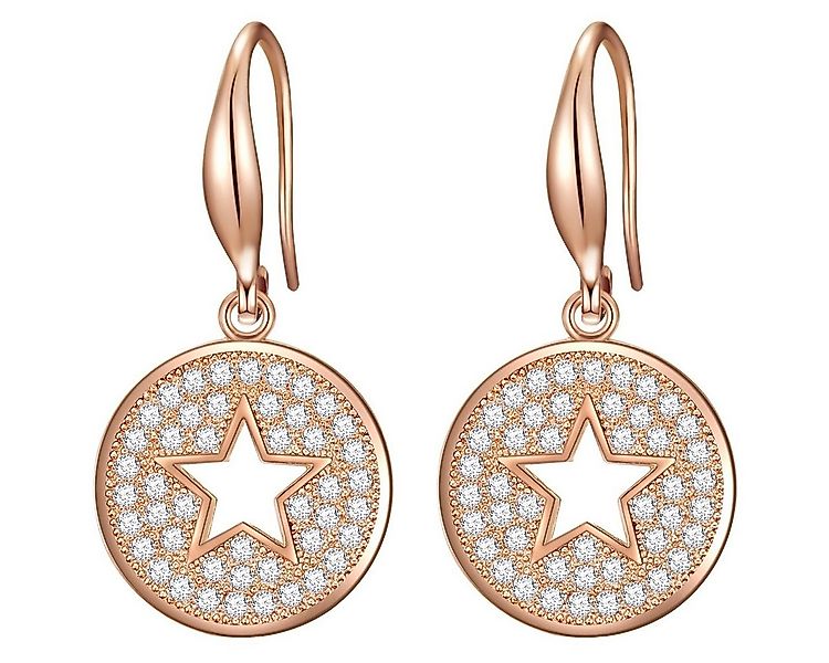 Lulu & Jane Paar Ohrstecker Stern roségold, mit Zirkonia günstig online kaufen