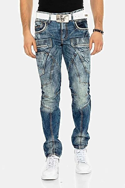 Cipo & Baxx Tapered-fit-Jeans "Jeans", mit Kontrastnähten und Seitentaschen günstig online kaufen