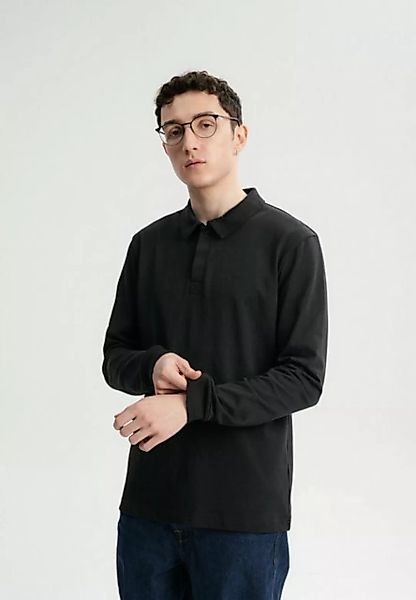 MELA Langarmshirt Herren Langarm Polo Shirt DIVIT Rippbündchen günstig online kaufen
