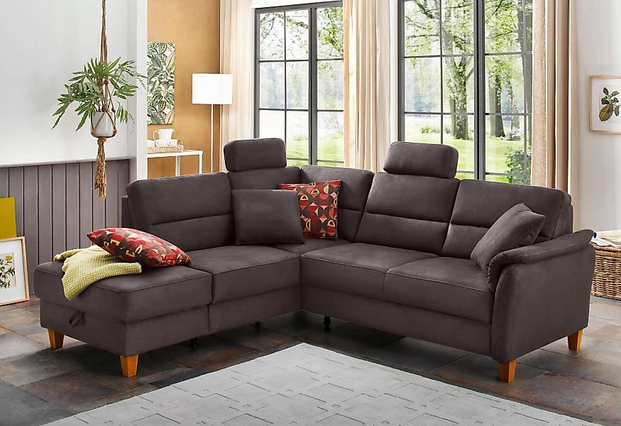 Home affaire Ecksofa Palmera L-Form, Federkern, günstig online kaufen