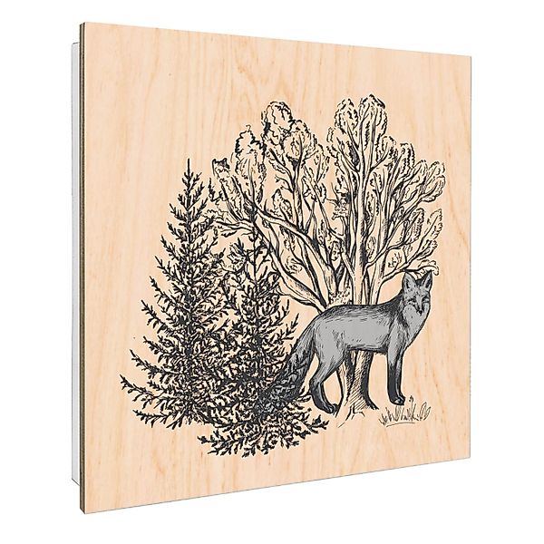 Banjado Großer Schlüsselbox Holz 30x30cm Weiß Scharnier Rechts 50 Haken Sch günstig online kaufen