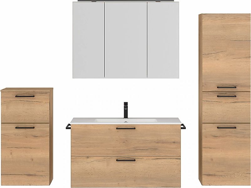 nobilia Badmöbel-Set "Tolvina" vormontiert, mit Soft-Close, 4 Stk. tlg. günstig online kaufen