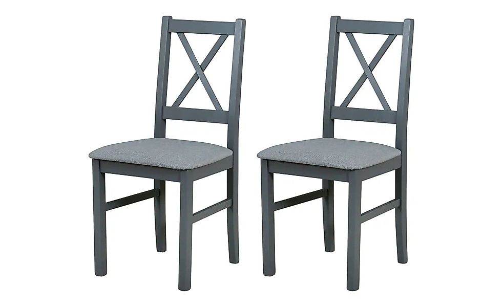 Esszimmerstuhl 2er-Set   ¦ grau ¦ Maße (cm): B: 43 H: 94 Stühle > Küchenstü günstig online kaufen
