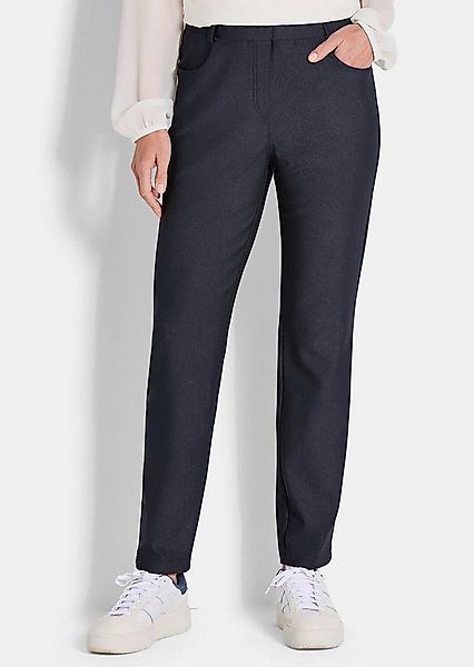 GOLDNER Stoffhose Kurzgröße: Schmale 7/8-Stretchhose LOUISA 7/8-Hose mit Ru günstig online kaufen