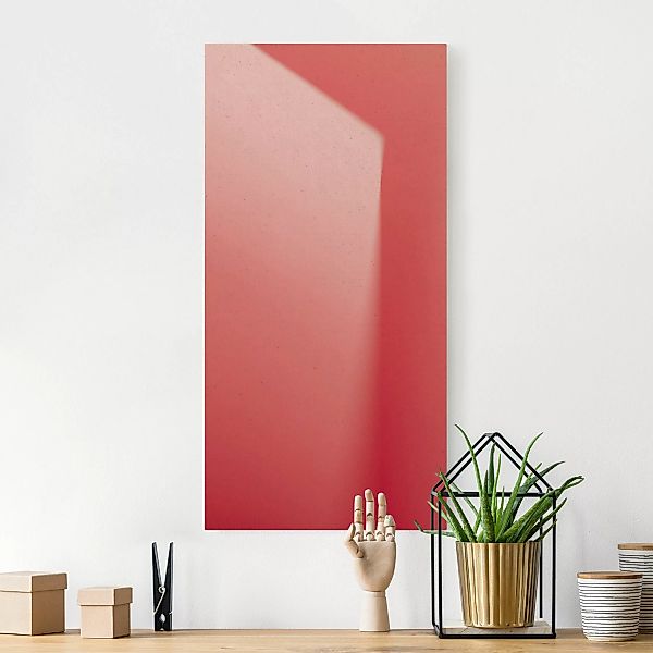 Leinwandbild auf Canvas Natural Farbiges Schattenspiel Pink günstig online kaufen