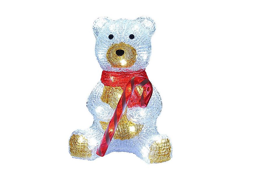Deuba Dekofigur, Acryl Figur mit LED Teddy 17,5x13x25cm Indoor Outdoor IP44 günstig online kaufen